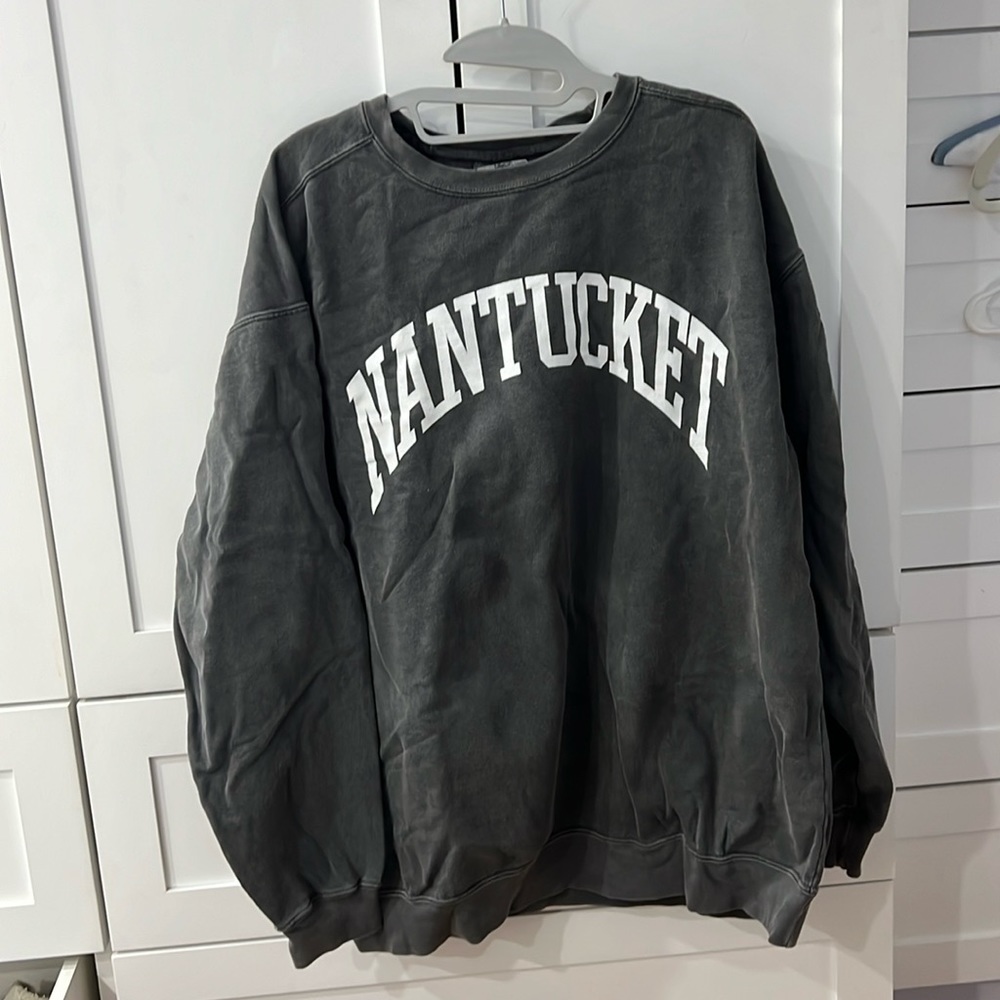 Grey Nantucket Comfort Colors Sweatshirt